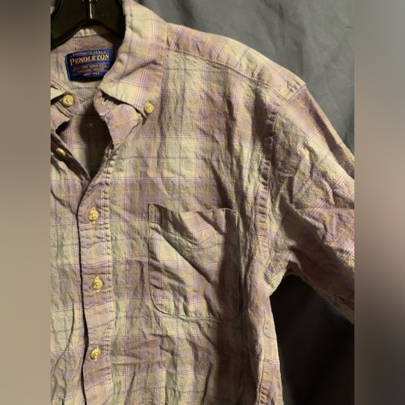 Mens Pendleton Pure Virgin Wool Long Sleeve Shirt Size M - Picture 2 of 7